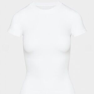Aritzia White Seamless Willow T shirt